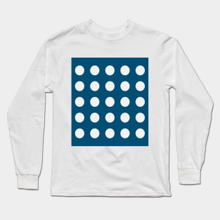 White Dots on Prussian Blue Long Sleeve T-Shirt